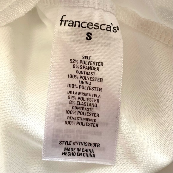 Audrey Parks x Francescas Ellen Piette Mini Dress White Sequin - Picture 15 of 16